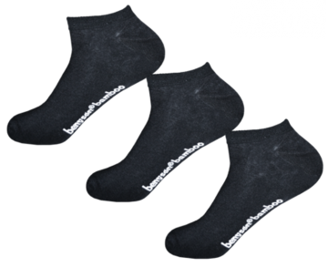 3 paar bamboe sneakersokken 5001 zwart 0