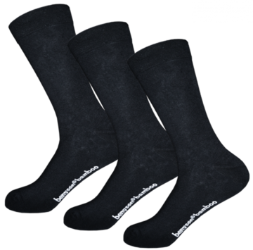 3 paar bamboe sokken 1001 zwart 0