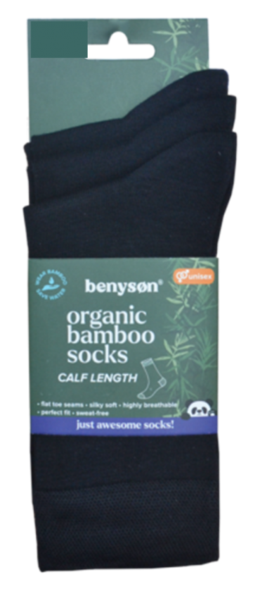 3 paar bamboe sokken 1001 zwartb 0