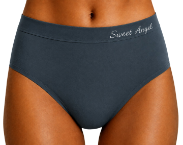 Antraciet grijze naadloze dames slip sweet angel xg2027