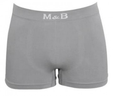 Naadloze M&B boxershort B1030 in grijs.