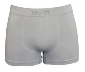Naadloze M&B boxershort B1030 in lichtgrijs