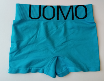 Naadloze Uomo Microfiber boxershort B1198 in lichtblauw met brede boord. achterkant