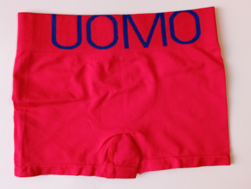 Naadloze Uomo Microfiber boxershort B1198 in rood met brede boord achterkant