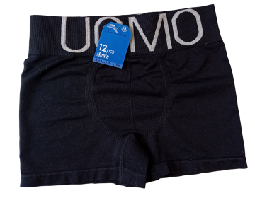 B1198 mb naadloze uomo heren boxershort zwart