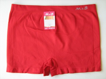 Naadloze dames boxer M&B B6027 rood – extra hoog model, maat XL en XXL