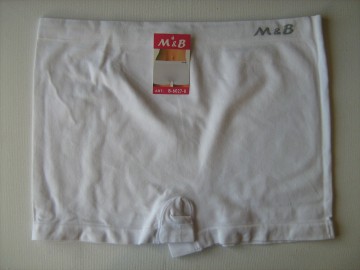 M&B B6027 dames boxer wit – detail van stevige microfiber stof