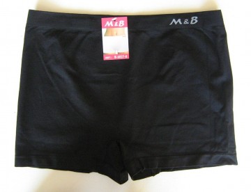 Naadloze dames boxer M&B B6027 zwart – extra hoog model, ruime pasvorm, maat XL en XXL