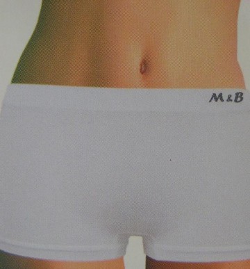 Naadloze microfiber dames boxer M&B B6027 wit – comfortabele pasvorm voor maat 40/42 en 44/46