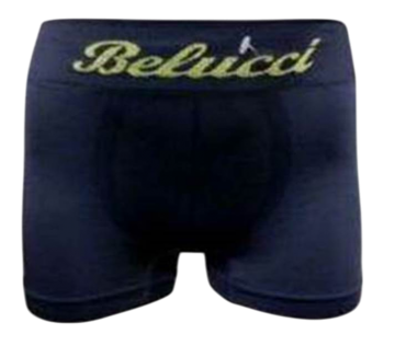 Belucci naadloze microfiber jongens boxershort 5053 donker blauw pop