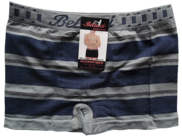 Belucci naadloze microfiber jongens boxershort 5056 donker blauw   grijs