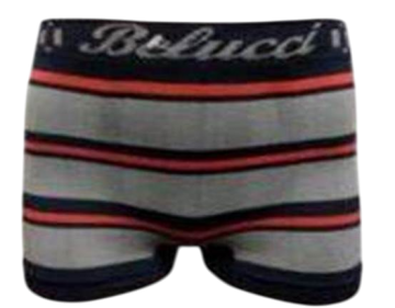 Belucci naadloze microfiber jongens boxershort 5056 donker blauw   rood pop