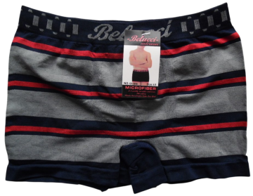 Belucci naadloze microfiber jongens boxershort 5056 donker blauw   rood