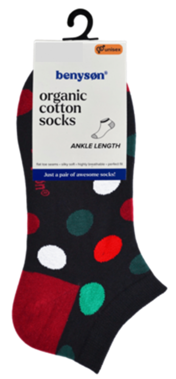 Benyson sneaker fun socks bolletjes 5610b