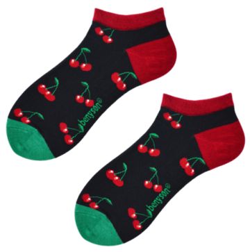 Benyson sneaker fun socks kersen 5607