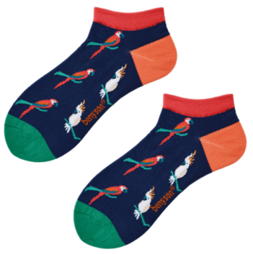 Benyson sneaker fun socks papegaai 5604