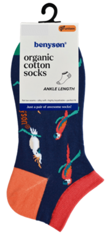 Benyson sneaker fun socks papegaai 5604b