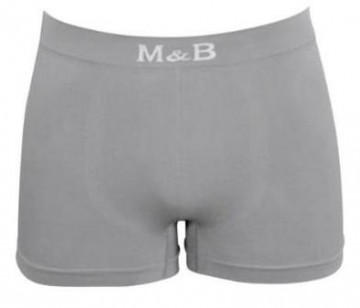 M&B B3152 naadloze boxershort in grijs met aansluitende pasvorm