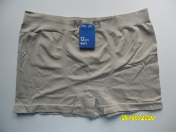 Vooraanzicht van M&B B3152 naadloze boxershort in lichtgrijs met aansluitende pasvorm