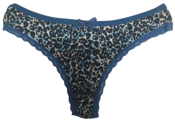 Fine woman string 808 luipaard blauwe