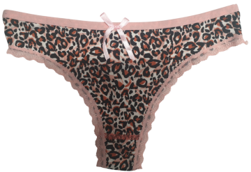 Fine woman string 808 luipaard roze