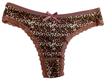 Fine woman string stretch katoen bruin