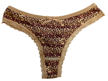 Fine woman string stretch katoen licht bruin