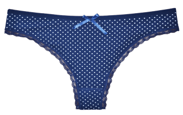 Fine women dames string stippen dblauw 2