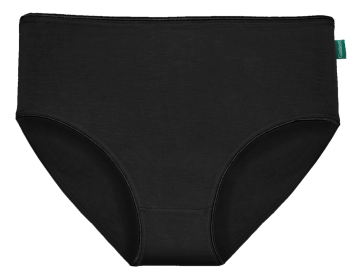 Gaubert® dames midi slip 903 in zwart. Hypoallergeen, huidvriendelijk