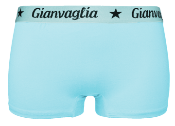 Gianvaglia Dames Boxer 8037 in lichtblauw, stretch katoen, maat M ™ XXL