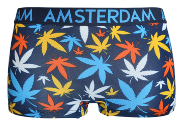Holland Underwear® katoenen dames boxer, model 8034, weed print blauw variant, maat M ™ XXL