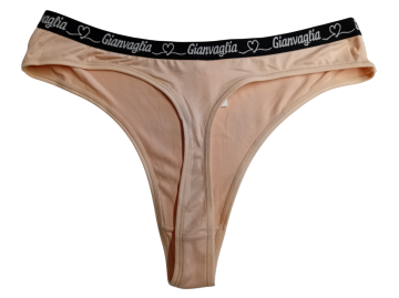 Gianvaglia dames string stretch katoen  820 zalm achterkant