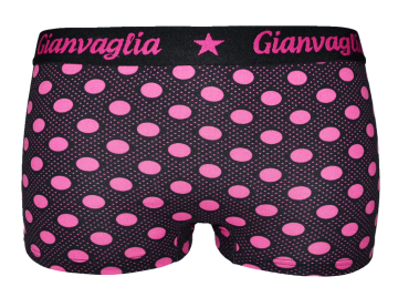 Gianvaglia Dames Boxer, model 8042, maat M ™ XXL, roze polka dot print.