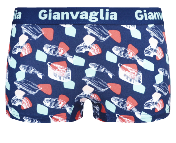 Gianvaglia dames boxershort Seafood, stretch katoen, maten M t/m XXL