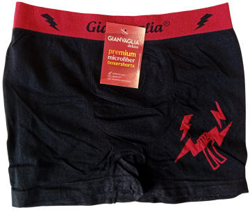 Gianvaglia naadloze jongens boxershort  9801 zwart