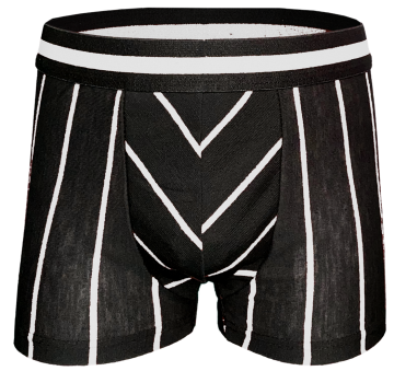 Grandman 013 katoenen jongens black boxershort gestreept  wit