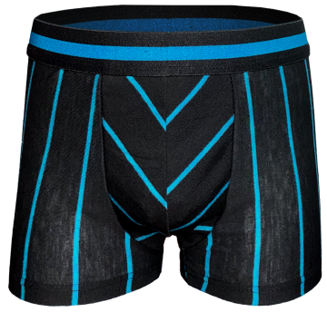 Grandman 013 katoenen jongens black boxershort gestreept lblauw