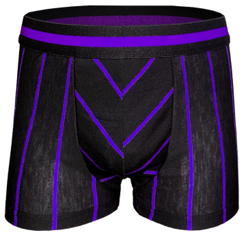 Grandman 013 katoenen jongens black boxershort gestreept paars