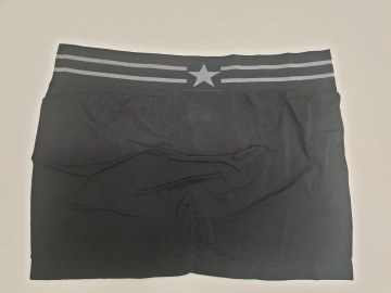 Naadloze Gianvaglia boxershort 9702 in zwart achterkant