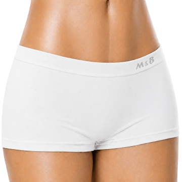 Laag model naadloze dames boxer mb hipster b6006 wit