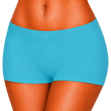 Lichtblauwe naadloze strass dames boxer xg2041