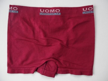 Naadloze Uomo Underwear boxershort B1002 in bordeaux achterkant