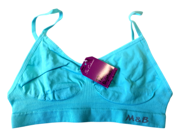 Mb naadloos dames spaghetti topje b6005 blauw