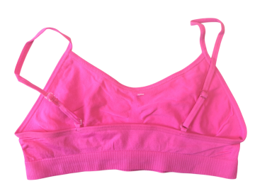 Mb naadloos dames spaghetti topje b6005 donker roze achterzijde