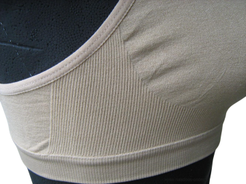 Mb naadloos dames spaghetti topje b6005 licht beige zijkant pop