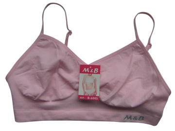 Mb naadloos dames spaghetti topje b6005 licht roze