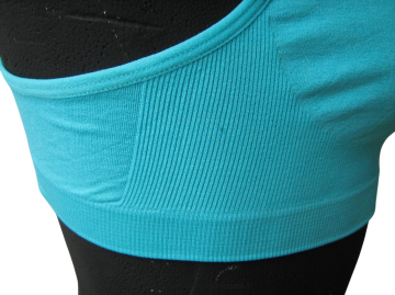 Mb naadloos dames spaghetti topje b6005 turquoise zijkant pop