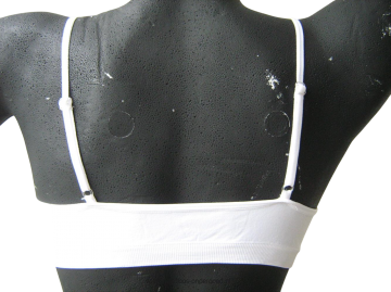 Mb naadloos dames spaghetti topje b6005 wit achterzijde pop