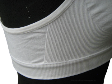 Mb naadloos dames spaghetti topje b6005 wit zijkant pop