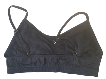 Mb naadloos dames spaghetti topje b6005 zwart achterzijde